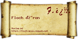 Floch Áron névjegykártya